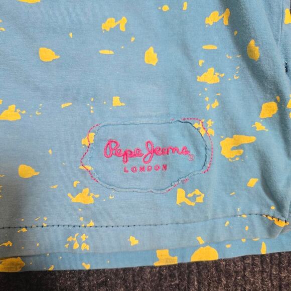 Vintage 90S pepe Jeans blue Frankenstein oversized tee - Picture 4 of 6